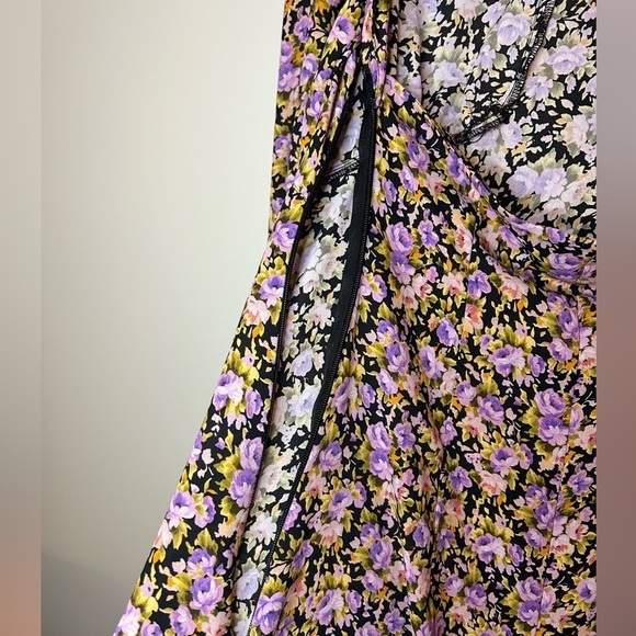 Topshop Extreme Sleeve Detail Open Back Midi Dress Size 6 - Picture 12 of 12